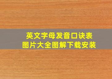 英文字母发音口诀表图片大全图解下载安装