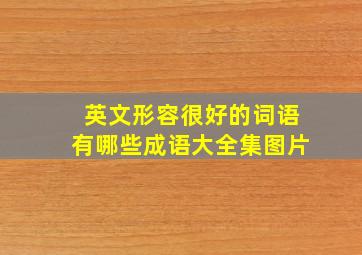 英文形容很好的词语有哪些成语大全集图片