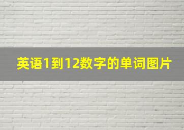 英语1到12数字的单词图片