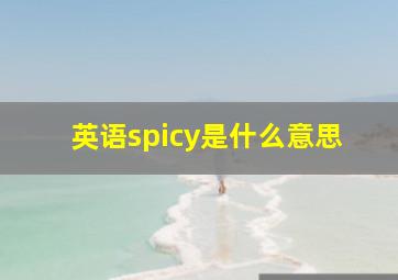 英语spicy是什么意思