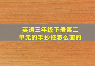 英语三年级下册第二单元的手抄报怎么画的