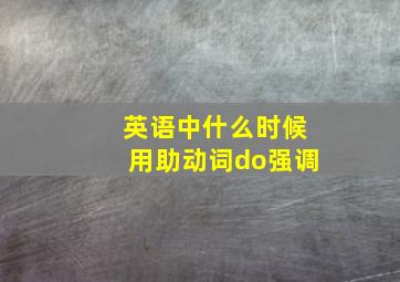 英语中什么时候用助动词do强调