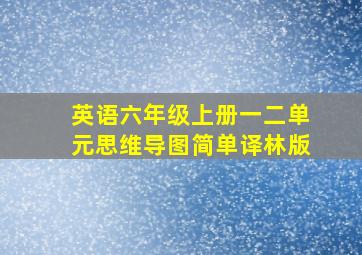 英语六年级上册一二单元思维导图简单译林版