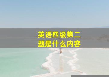 英语四级第二题是什么内容