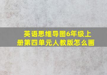 英语思维导图6年级上册第四单元人教版怎么画