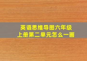 英语思维导图六年级上册第二单元怎么一画