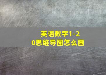 英语数字1-20思维导图怎么画