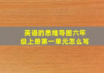 英语的思维导图六年级上册第一单元怎么写