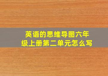 英语的思维导图六年级上册第二单元怎么写