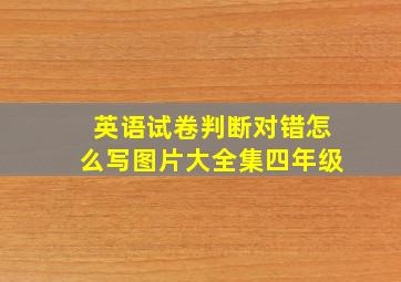 英语试卷判断对错怎么写图片大全集四年级