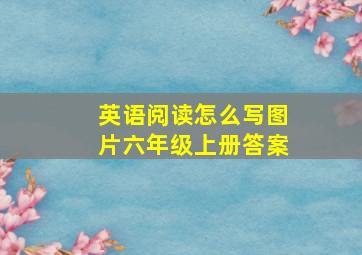 英语阅读怎么写图片六年级上册答案