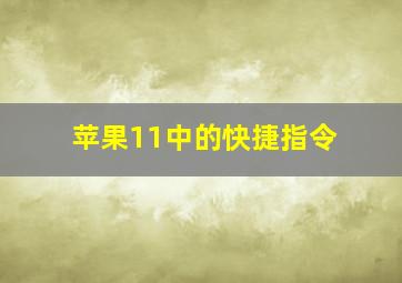 苹果11中的快捷指令