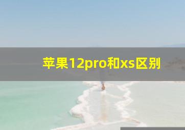 苹果12pro和xs区别