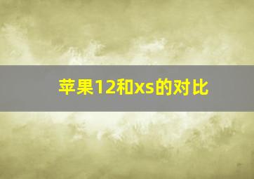 苹果12和xs的对比