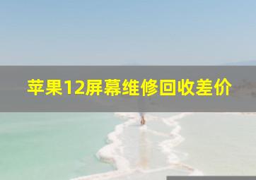 苹果12屏幕维修回收差价