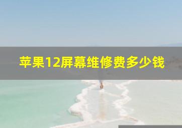 苹果12屏幕维修费多少钱