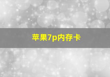 苹果7p内存卡