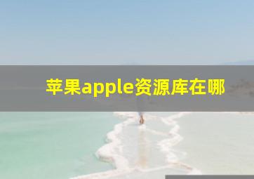 苹果apple资源库在哪