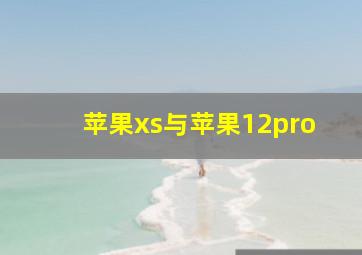 苹果xs与苹果12pro