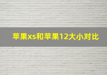 苹果xs和苹果12大小对比