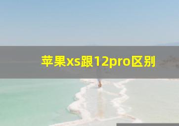 苹果xs跟12pro区别