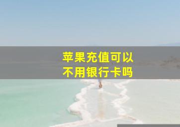 苹果充值可以不用银行卡吗