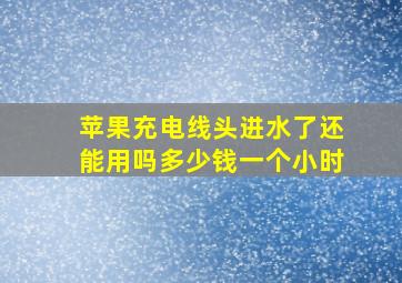 苹果充电线头进水了还能用吗多少钱一个小时