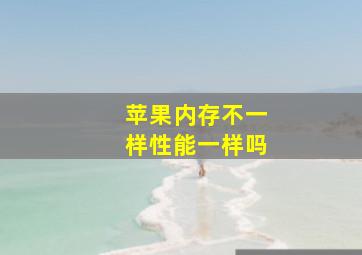 苹果内存不一样性能一样吗