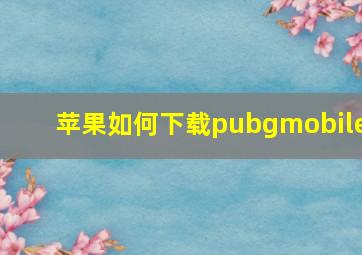 苹果如何下载pubgmobile