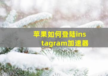 苹果如何登陆instagram加速器