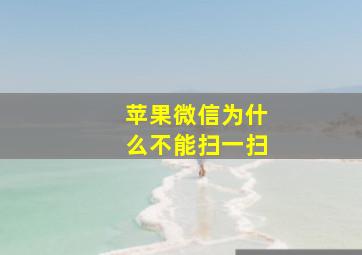 苹果微信为什么不能扫一扫