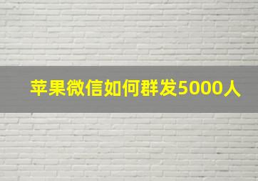 苹果微信如何群发5000人