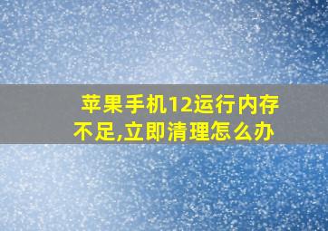 苹果手机12运行内存不足,立即清理怎么办