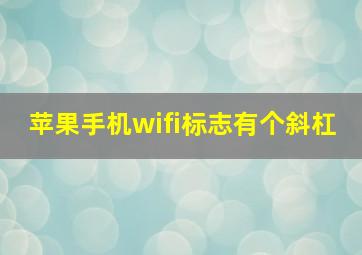 苹果手机wifi标志有个斜杠