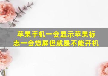 苹果手机一会显示苹果标志一会熄屏但就是不能开机