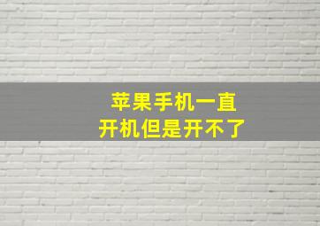 苹果手机一直开机但是开不了