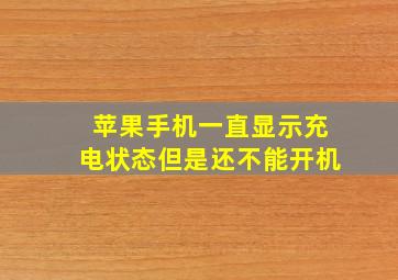 苹果手机一直显示充电状态但是还不能开机