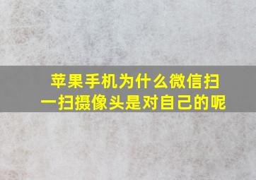 苹果手机为什么微信扫一扫摄像头是对自己的呢