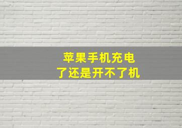 苹果手机充电了还是开不了机