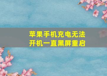 苹果手机充电无法开机一直黑屏重启