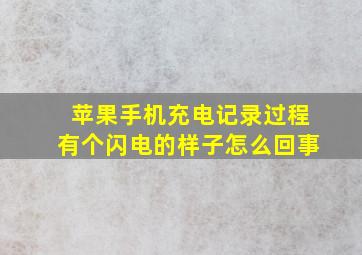 苹果手机充电记录过程有个闪电的样子怎么回事