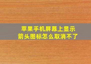 苹果手机屏幕上显示箭头图标怎么取消不了