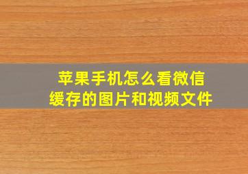 苹果手机怎么看微信缓存的图片和视频文件