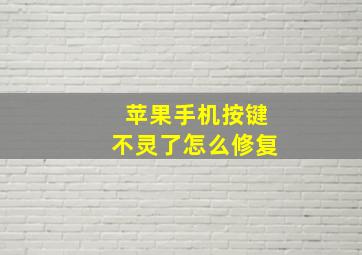 苹果手机按键不灵了怎么修复