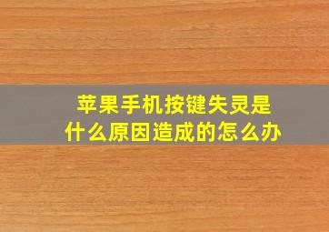 苹果手机按键失灵是什么原因造成的怎么办