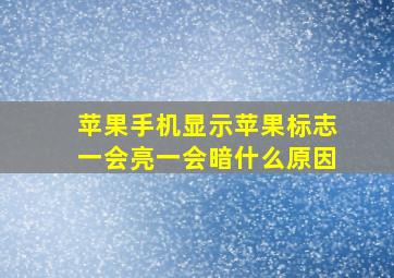 苹果手机显示苹果标志一会亮一会暗什么原因