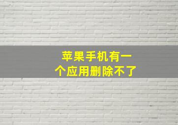 苹果手机有一个应用删除不了