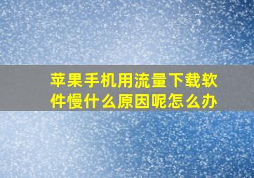 苹果手机用流量下载软件慢什么原因呢怎么办