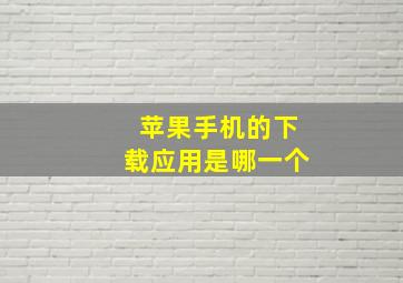 苹果手机的下载应用是哪一个