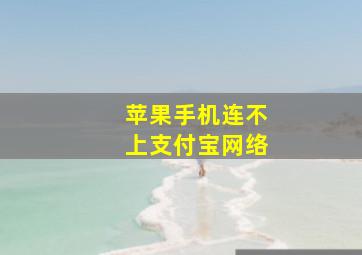 苹果手机连不上支付宝网络